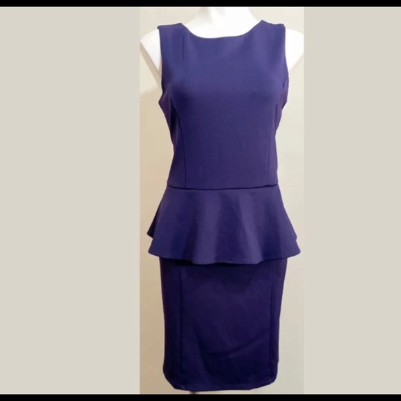 purple peplum dress